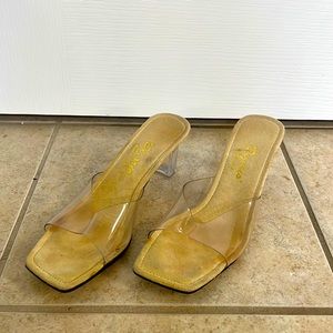 Lucite sandal